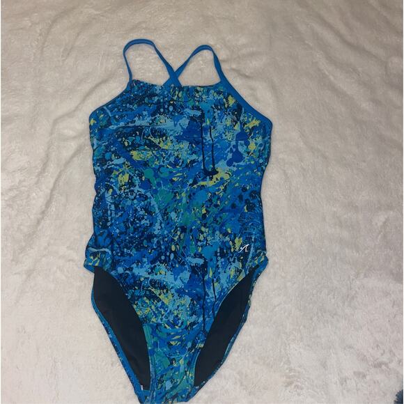 Adoretex swimwear. Splash watercolor size 32 - Picture 1 of 3